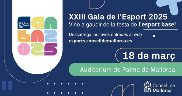 Cartel Gala del Deporte del Consell de Mallorca.