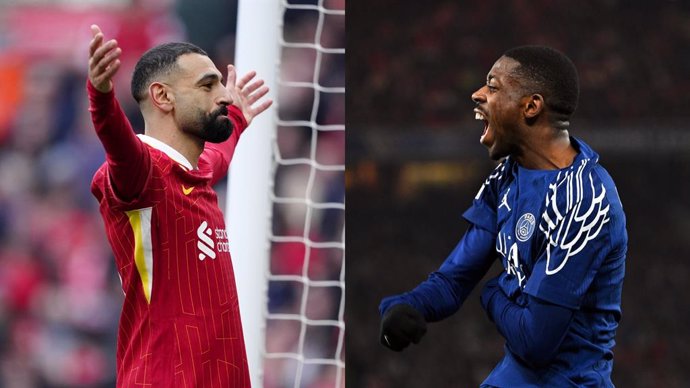 Mohamed Salah (Liverpool) y Ousmane Dembélé (Paris Saint-Germain).