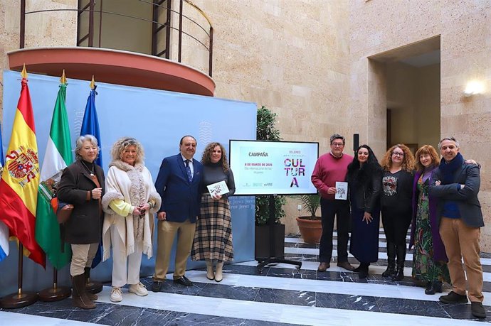 Presentación de las actividades en torno al 8 de marzo en el Ayuntamiento de Jerez.