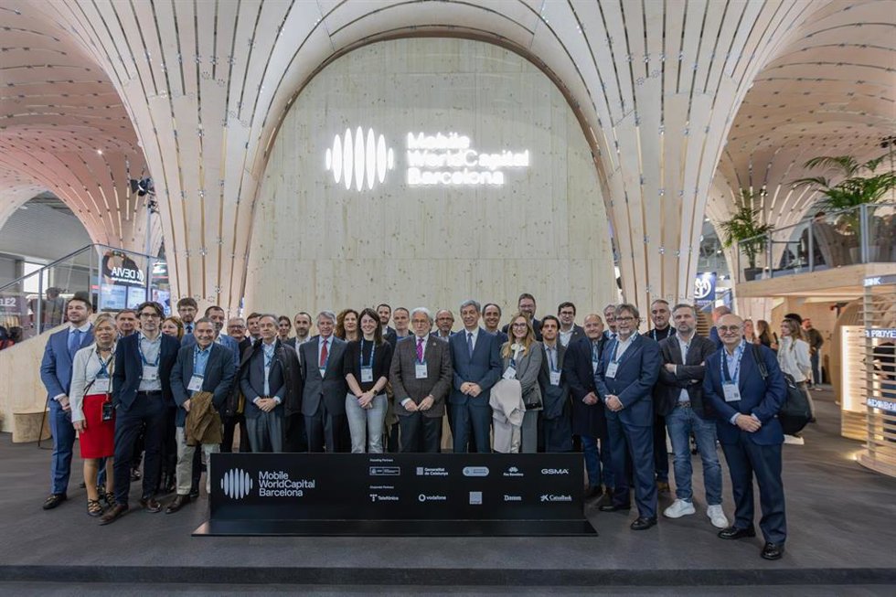 La delegación de Foment en el MWC.