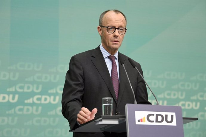 March 3, 2025, Berlin, Berlin, Deutschland: Friedrich Merz bei einer Pressekonferenz der CDU im Nachgang zur Bürgerschaftswahl in Hamburg im Konrad-Adenauer-Haus. Berlin, 03.03.2025