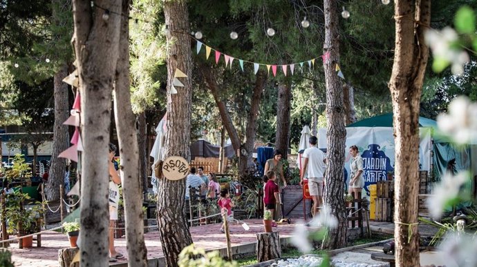 El Jardín de las Artes, en el Parque Deportivo Ebro (Zaragoza).