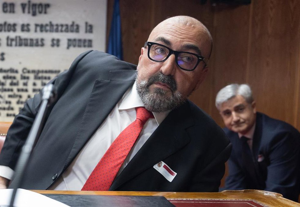 Archivo - El exasesor del exministro José Luis Ábalos, Koldo García, comparece en la Comisión del Senado sobre la investigación de las mascarillas durante el COVID-19, a 22 de abril de 2024, en Madrid (España).