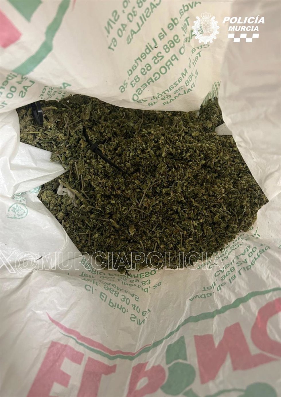 Imagen de la droga incautada en la operación