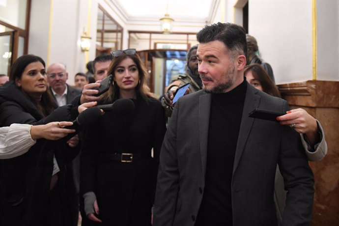 Archivo - El portaveu d'ERC al Congrés, Gabriel Rufián