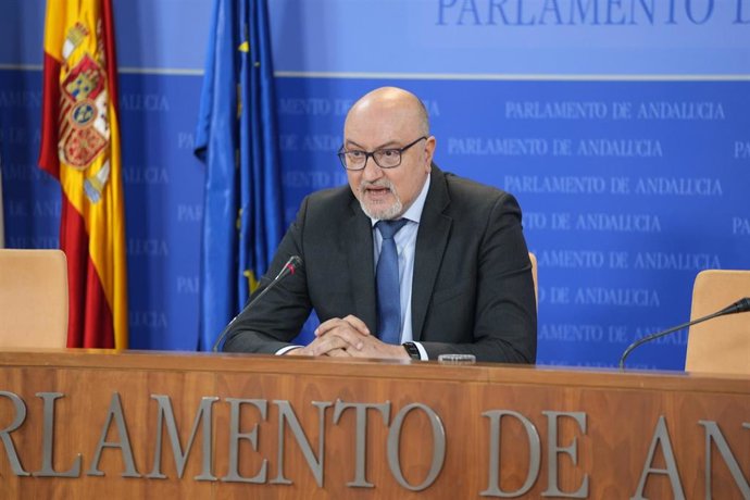 El portavoz adjunto de Vox en el Parlamento andaluz, Ricardo López Olea, este miércoles