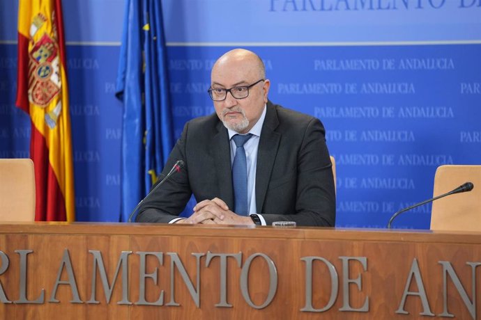 El portavoz adjunto de Vox en el Parlamento, Ricardo López Olea, este miércoles