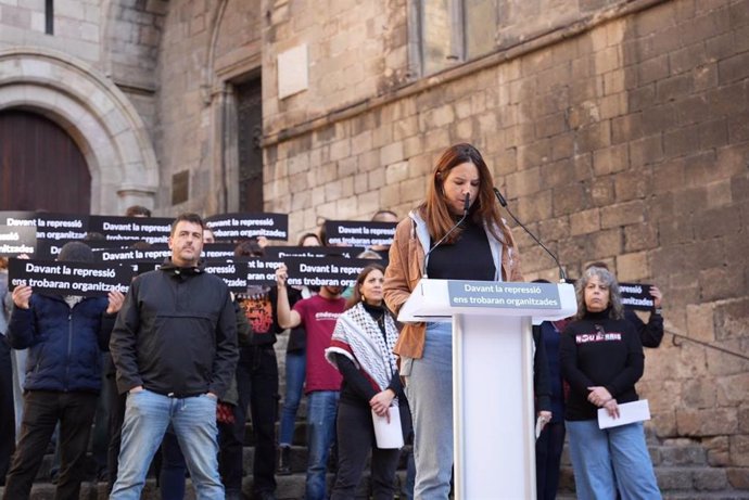 Els representants de les entitats en la roda de premsa d'aquest dimecres