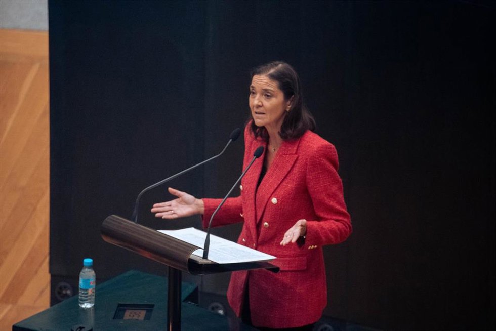 Archivo - La portavoz del Grupo Municipal Socialista de Madrid, Reyes Maroto Illera, interviene durante un pleno del Ayuntamiento de Madrid, en el Palacio de Cibeles, a 29 de octubre de 2024, en Madrid (España). 