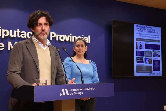 El diputado provincial de Centros Asistenciales, Tercer Sector y Cooperación Internacional, Francisco José Martín, ha presentado esta subvención junto a Ana Ruiz, respresentante de Adacema.