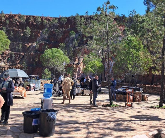 Rodaje de la serie 'Young Sherlock' en Nerva (Huelva).