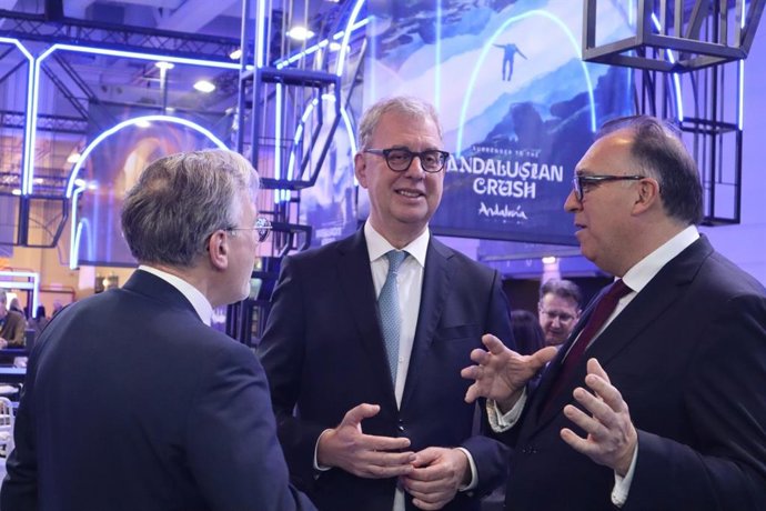 El consejero de Turismo y Andalucía Exterior, Arturo Bernal, en la Bolsa Internacional de Turismo (ITB) de Berlín.