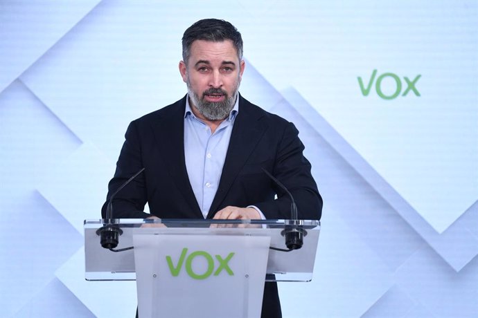 Archivo - El líder de Vox, Santiago Abascal