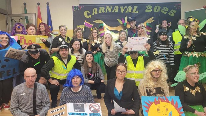 Imagen del tercer Concurso de Carnaval del Hospital Universitario San Agustín de Linares (Jaén) para los usuarios de Salud Mental.