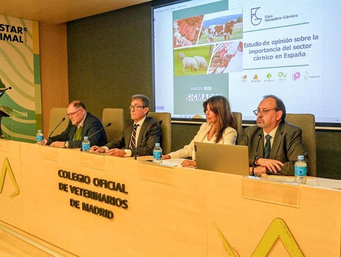 Presentación del 'Estudio de opinión sobre la importancia del sector cárnico en España', elaborado por Sigma Dos para el Foro Ganadero-Cárnico.
