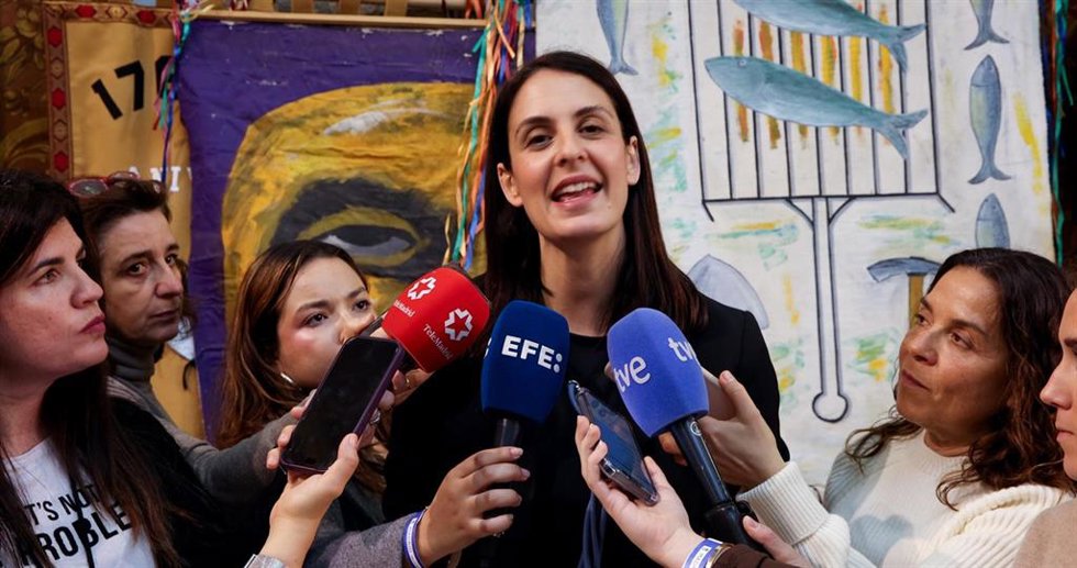 La portavoz de Más Madrid en el Ayuntamiento, Rita Maestre, en el entierro de la sardina.