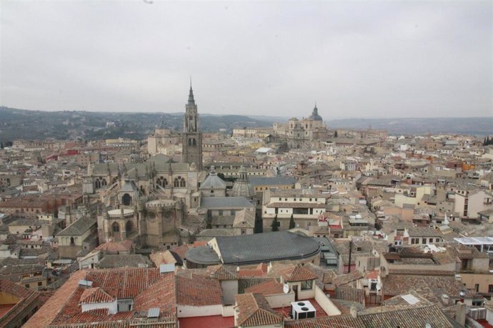 Archivo - Toledo, Vista Aérea, Panorámica, Edificios, Catedral, Ciudad