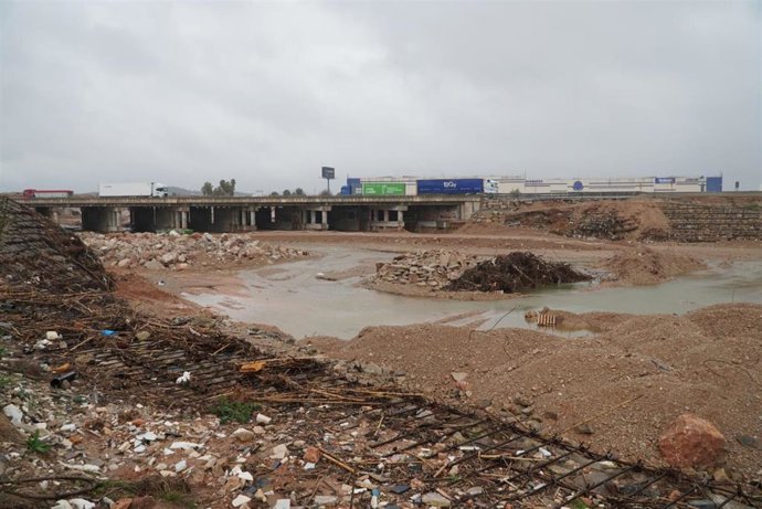 Barranco del Poyo a las 12.40 horas del 5 de marzo.