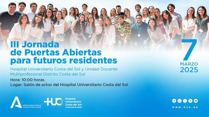 Cartel de las 'III Jornadas de Puertas Abiertas para futuros Residentes'