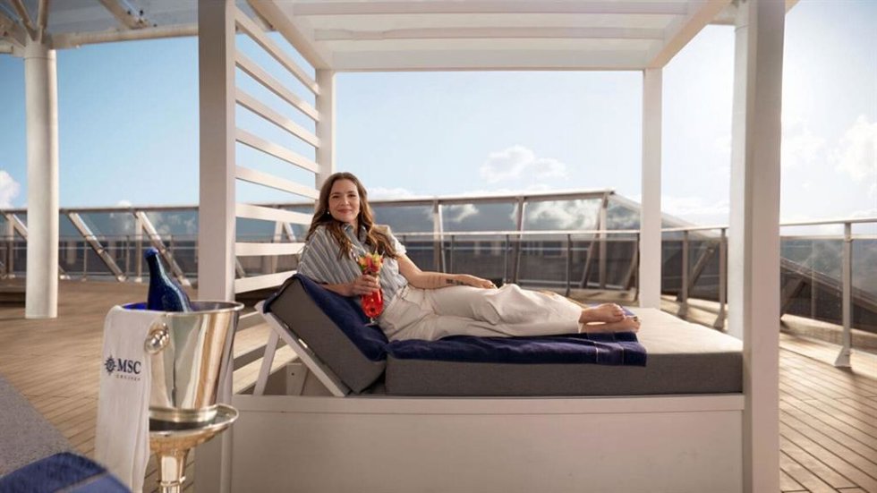 MSC nombra a la actriz Drew Barrymore madrina de su nuevo barco MSC World América