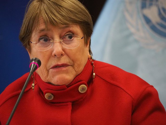 Archivo - Arquivo - 20 de julho de 2022, Lima, Lima, Peru: Michelle Bachelet, Alta Comissária da ONU para os Direitos Humanos, realiza uma coletiva de imprensa em Lima no final de sua missão na quarta-feira. Bachelet iniciou uma missão oficial ao Peru na 