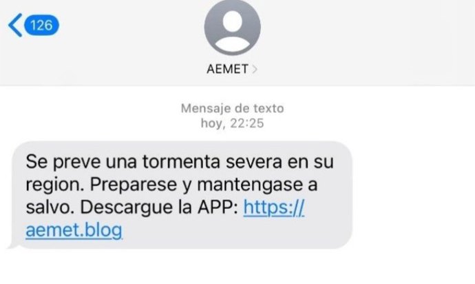 Intent d'estafa per SMS