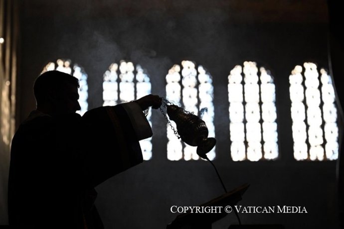 Misa del Miércoles de Ceniza en la Basílica de Santa Sabina.