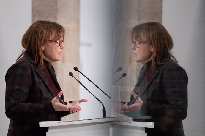 Archivo - Arxivo - La consellera de Territori, Habitatge i Transició Ecològica, i portaveu del Govern, Silvia Paneque, informa durant una roda de premsa