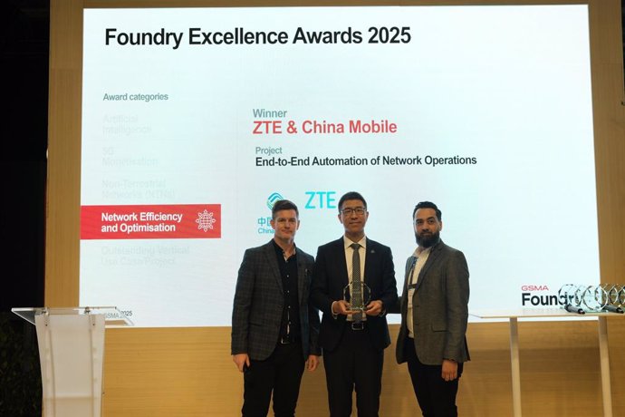 China Mobile and ZTE's Multi-Agent Collaboration solution wins GSMA Foundry Network Efficiency and Optimisation Award