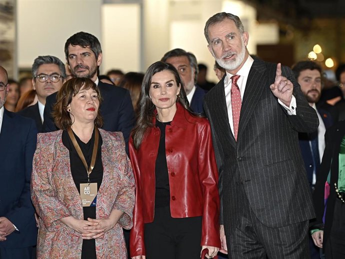 Los Reyes, Don Felipe y Doña Letizia, durante la inauguran la 44ª Feria Internacional de Arte Contemporáneo-ARCOmadrid, a 5 de marzo de 2025, en Madrid (España).