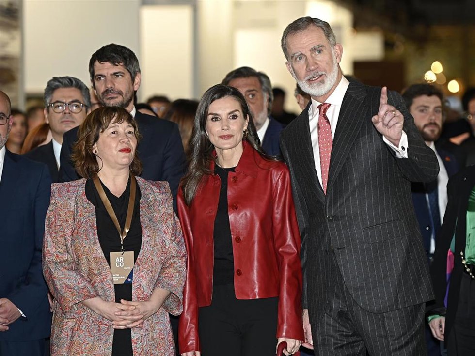 Los Reyes, Don Felipe y Doña Letizia, durante la inauguran la 44 Feria Internacional de Arte Contemporáneo-ARCOmadrid, a 5 de marzo de 2025, en Madrid (España).