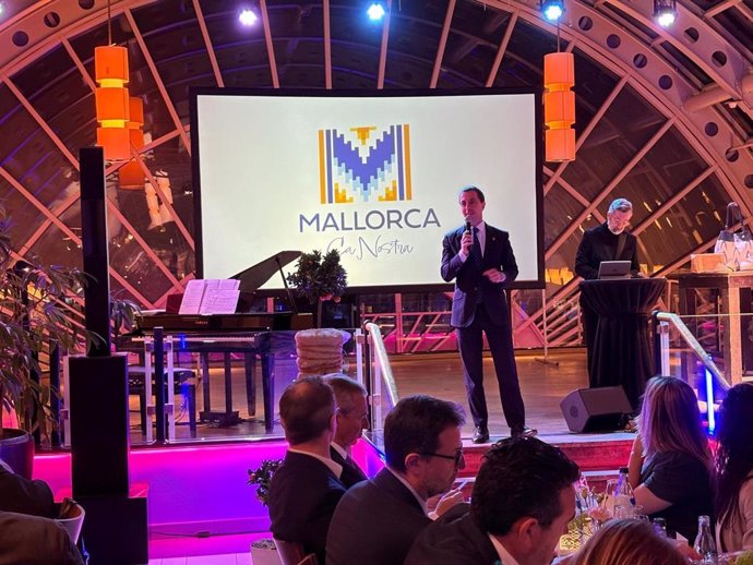 El presidente del Consell de Mallorca, Llorenç Galmés, en el acto 'Mallorca en Esencia Edición ITB'.