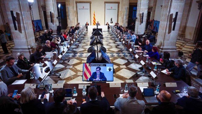 La Taula per al Pacte Nacional pels Drets de les Persones amb Discapacitat celebrada este miércoles en el Palau de la Generalitat