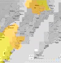 La Aemet amplía el aviso naranja por lluvias en el Noroeste y al Guadalentín, Lorca y Águilas