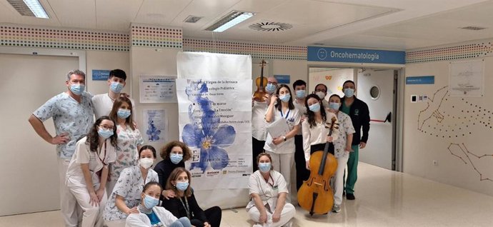Imagen del concierto en el área de Oncología Pediátrica