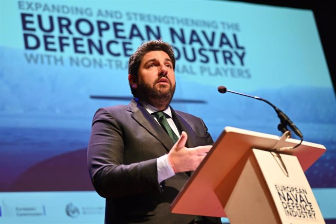 El presidente de la Comunidad, Fernando López Miras, inaugura en Cartagena el Congreso Industria Naval de Defensa Europea, junto con la alcaldesa Noelia Arroyo