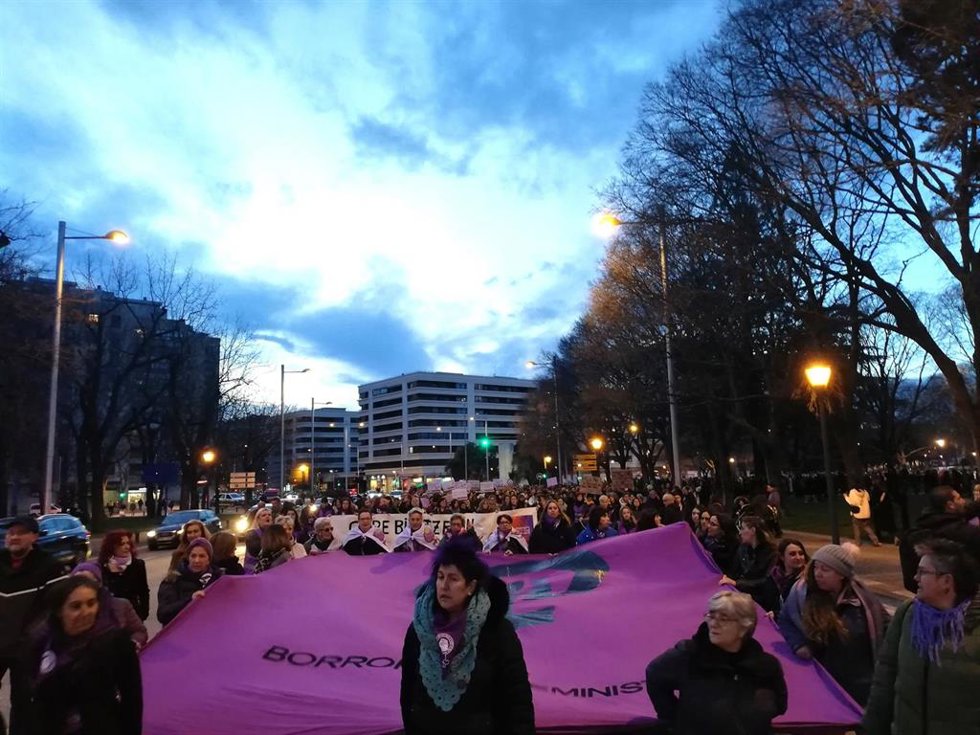 Archivo - Manifestación del 8M en Pamplona en 2024.