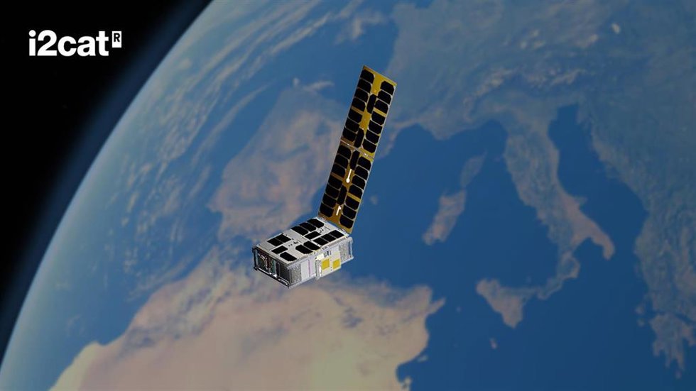 Render del satélite que creará i2CAT de investigación 6G en órbita baja