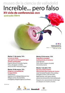 Cartel del XV ciclo de charlas 'Increíble pero falso'