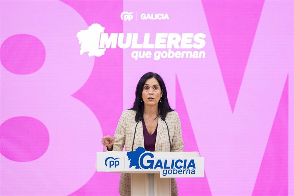 La secretaria general del PPdeG, Paula Prado, en rueda de prensa.