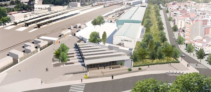 Imagen virtual de la futura estación de la estación de Montcada-Bifurcació (Barcelona).