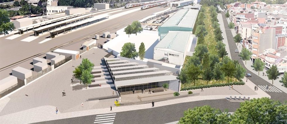 Imagen virtual de la futura estación de la estación de Montcada-Bifurcació (Barcelona).