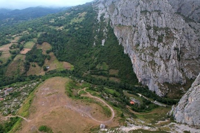Imagen tomada por dron de un espacio protegido de la Red Natura en Asturias.