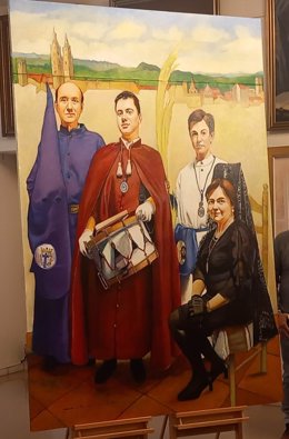 Lienzo de Luis Burgos para el cartel de la Semana Santa logroñesa 2025