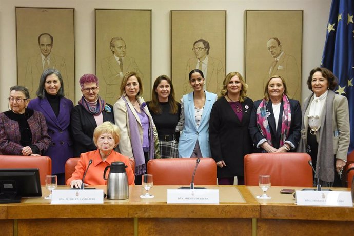 Acto conmemorativo del Día Internacional de la Mujer, en el Congreso de los Diputados, a 6 de marzo de 2025, en Madrid (España).