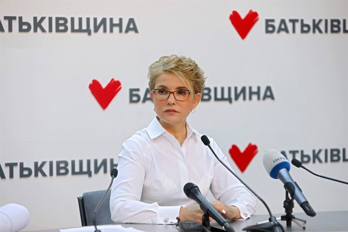 Archivo - April 22, 2021, Kyiv, Ukraine: KYIV, UKRAINE - APRIL 22, 2021 - Batkivshchyna leader Yulia Tymoshenko holds a news conference, Kyiv, capital of Ukraine.