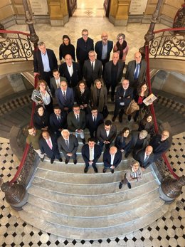 Foto de familia de los participantes en la reunión técnica celebrada en San Sebastián para la Capitalidad Cultural de 2031