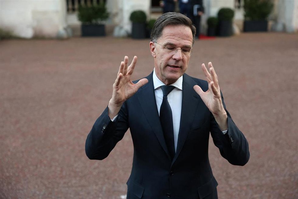 El secretario general de la OTAN, Mark Rutte, en la reunión de líderes europeos en Londres.