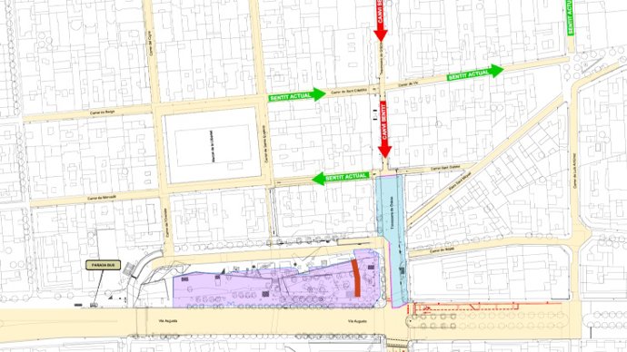 Las obras de la L8 cortarán Travessera de Gràcia y la calle Muntaner de Barcelona en marzo