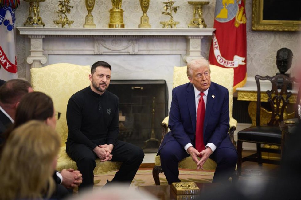 Imagen de archivo de la reunión entre el presidente de Ucrania, Volodimir Zelenski, y su par estadounidense, Donald Trump, en la Casa Blanca